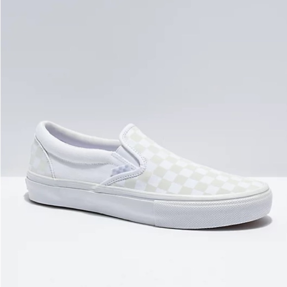 Brand New Vans White Reflective Slip On Sneakers